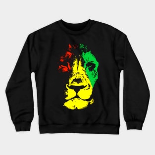 Rastafari Lion Face Rasta Colors Style Crewneck Sweatshirt